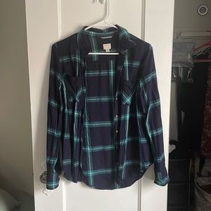 Long sleeve plaid button down